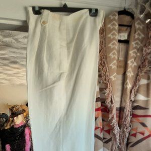 GIORGIO ARMANI WHITE LINEN BLEND PANTS SIZE 10 WOMAN'S (SEE PHOTO )